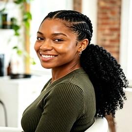 Drawstring Ponytail Extension 12Inch Short Kinky Curly Ponytail for Women