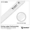 Humbee 10-Inch Offset Bread Knife with Width Wave Teeth (Serrated),