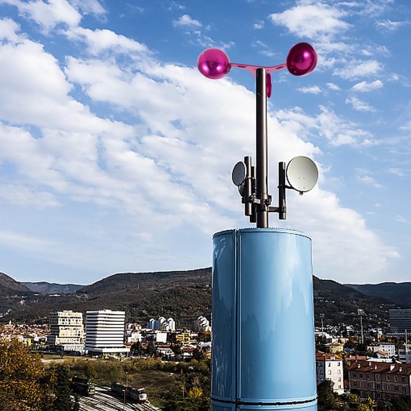 FUNOMOCYA Wind Anemometer Cup Wind Direction Indicator Cup Aluminum Alloy