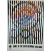 1988 Vintage Original Seoul Olympics Yaacov Agam "Message of Peace” Poster