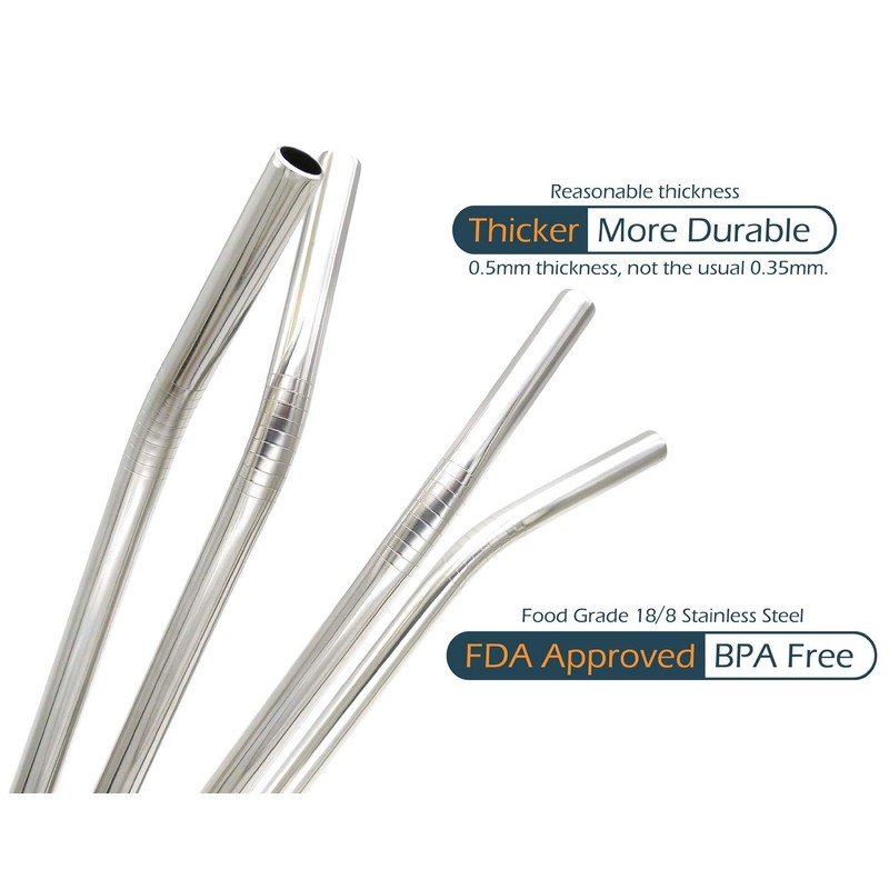 GFDesign Big Drinking Straws Reusable 12 Inches Extra Long 9mm