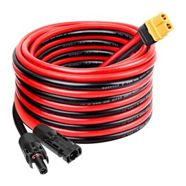 MOOKEERF Solar to XT60 Extension Cable 10AWG 10FT Solar Connector to XT60 Adapter Cable for Solar Panel to Portable Power Station Solar Generator Battery Pack