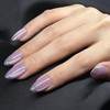 Sunruby Handmade Press On Nails Short Almond Purple Sunset Cat