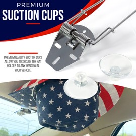 OTASU Cowboy Hat Holder - Hat Rack Clip for Western Hats - For Cars, Trucks and Vans - Complete with Suction Cups