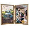 AEVETE 5x7 Picture Frames Double Hinged Wood Folding Photo Frames