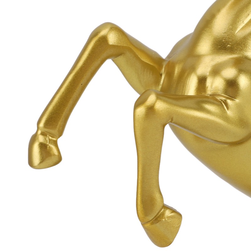 Horse Statue Gold Synthesized Resin Unique Horse Art Figurine for