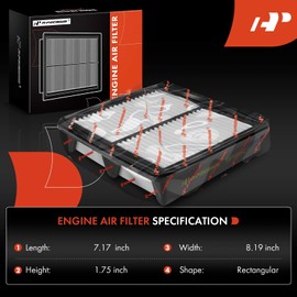 A-Premium Engine Air Filter Compatible with Infiniti M37 2011-2013, M35 2009-2010, Q70L 2015-2019, Q70 2014-2019, 3.5L 3.7L, Replace# 16546EJ70A
