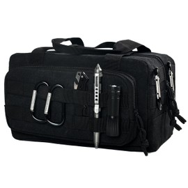 VIDAR TOOLS 12-inches Small Tool Bag,Range Bag,Canvas Mechanic Tool Bag,Utility Bag.Heavy duty canvas and nylon webbing.Scratch Resistant and Wear-resistant.12" X 7" X 7". (black)