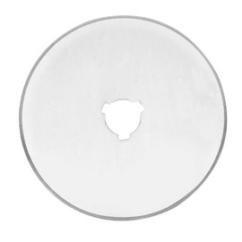 Garosa 10 Pcs 60 mm Rotary Cutting Blades Silver Alloy Steel Titanium Coated Straight Cutting Rotary Cutter Replacement Blades for Cutting Fabric, Sewing, Leather and Paper