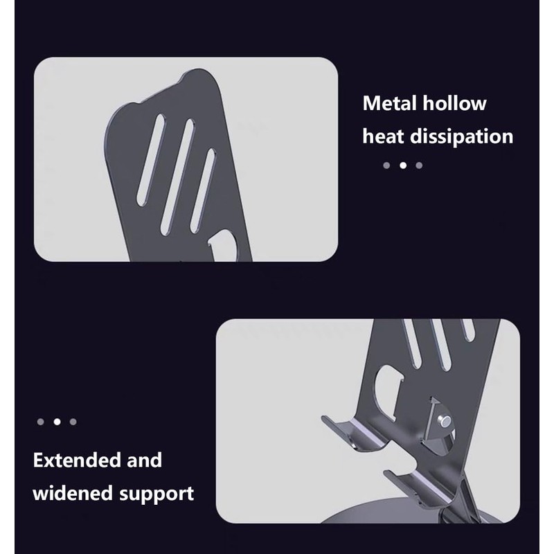 JUEJUEZI Foldable Cell Phone Stand, Metal Portable Phone Holder, Fully