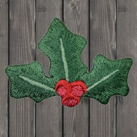 Paddys Patches Christmas Holly Embroidered Patch — Iron On