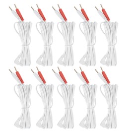 10pcs / bag 2.35mm 1.8m 2‑In‑1 Pin Type Electrode Lead Wires Cable for TENS Unit Physiotherapy Machine