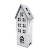 DARO DEKO Wooden LED House White Silver
