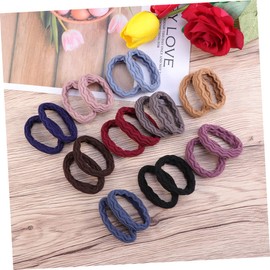 Ipetboom Elastic Hair Bands Set 20pcs Solid Color Ponytail Holders for Women Girls Non-damaging Hair Ties with Beads Fashion Headbands Random Color
