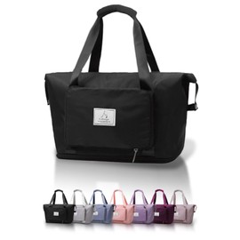 hichago Boston Bag, Travel Bag, 3 Way, Foldable, Expansion, Large Capacity, Lightweight, Carry-on Bag, Men's, Women's, School Trips, Outdoors, Carry-On, Black