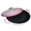 Flavehc Braiser Enameled Cast Iron Braiser 3 qt Braiser Pan