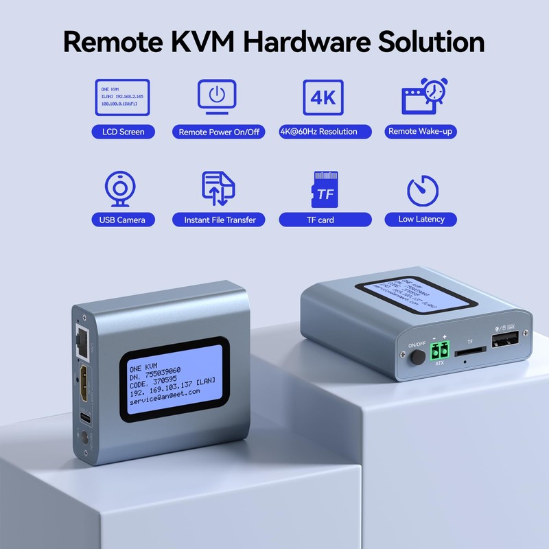Remote KVM Over IP Internet,4K IP KVM Remote Control PC,Server,Remote