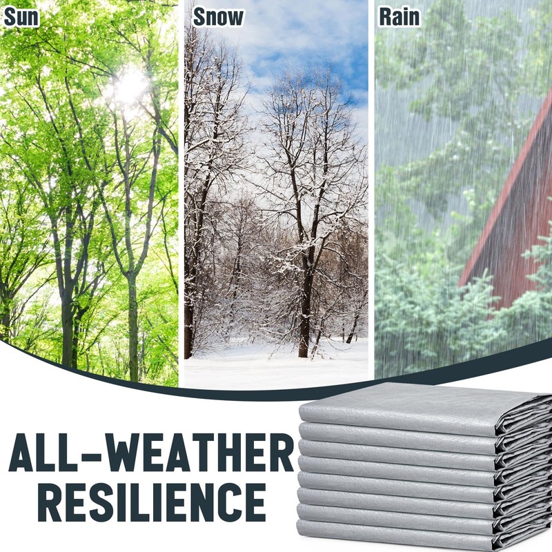 GliCraft 8 Pack 6 x 8 ft Tarps Heavy Duty