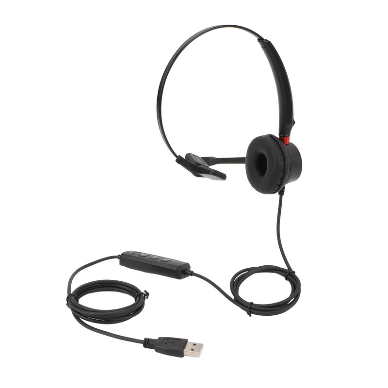 Telephone Headset Noise Canceling Comfortable Versatile Single Ear PC Headphone