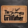BBQ Chopping Board for Dad The Grillfather Cheese Meats Kitchen