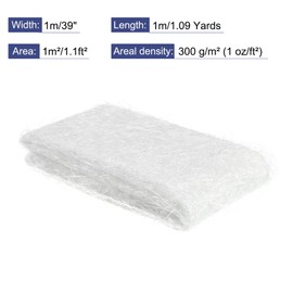 MECCANIXITY Fiberglass Mat, 1 Oz Fiberglass Chopped Strand Mat 1x1m(39'' Wide x 1yd Long) for Cars Boats Vacuum Bagging Molding Composites Repair