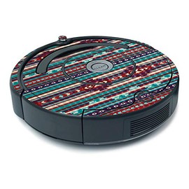 MightySkins Carbon Fiber Skin For iRobot Roomba 675 Minimal Coverage - Southwest Stripes | Protective, Durable Textured Carbon Fiber Finish | Easy To Apply, Remove, and Change Styles | Made in the USA