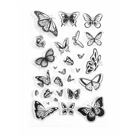 arriettycraft Butterfly Clear Stamps for Card Making, Decoration and Crafts, Scrapbooking Tools, Rubber Stamps