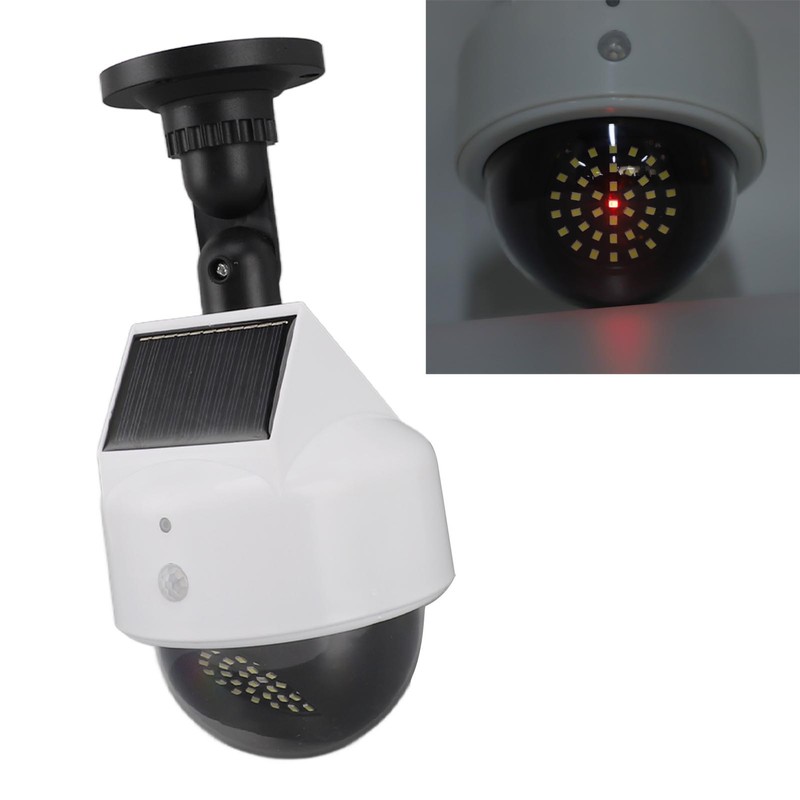 Solar Dummy Fake Camera Security Outdoor Solar Powered Simulated Surveillance