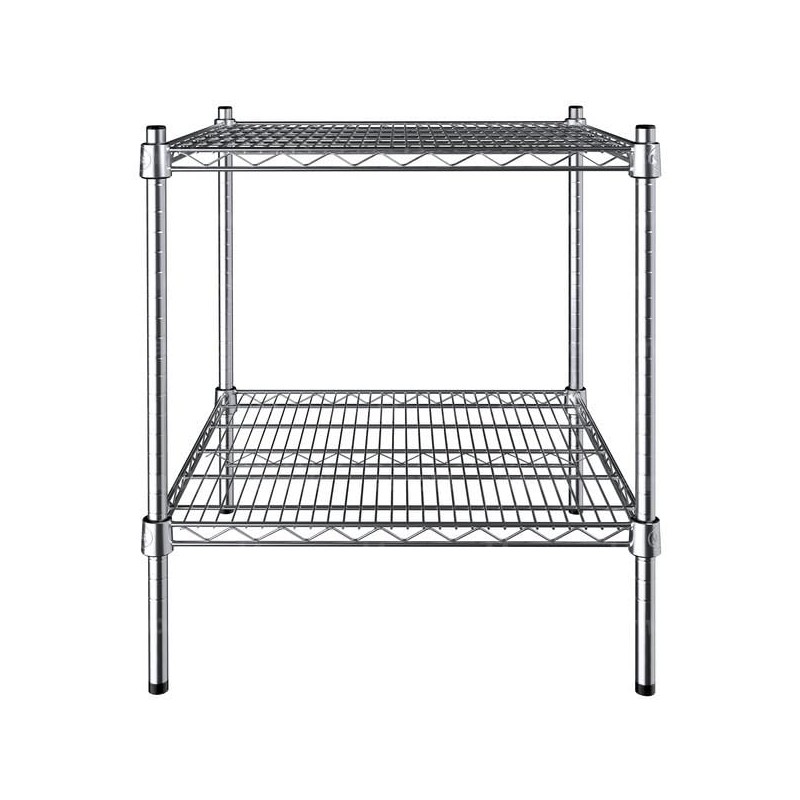 PRO&Family 24" x 24" NSF Chrome 2 Wire Shelf Kit