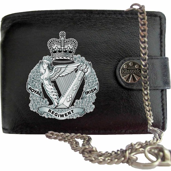 Klassek The Royal Irish Regiment Image Men Chain Wallet Real