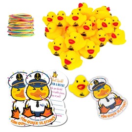 ConQuackulations 20 Pc Rubber Ducks & Cruising Tags - Cruise Ship Design Ducking Games Card
