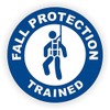 Fall Protection Trained Hard Hat Sticker / Helmet Decal Label Lunch Tool Box