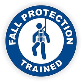 Fall Protection Trained Hard Hat Sticker / Helmet Decal Label Lunch Tool Box