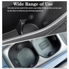 Ygapuzi 6PCS Car Cup Holder Insert Position Limiter, Anti Shake Silicone Car Water Bottle Stabilizer with Self-Adhesive Universal Interior Car Accessories for Most Cars SUV Vans Trucks (Brown)