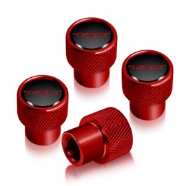 iPick Image for RAM 1500 TRX in Black on Red Aluminum Tire Valve Stem Caps - Official Licensed