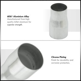 AJP Distributors Performance Upgrade Universal 2.5" to 3.0" Inch OD Aluminum Reducer Pipe 5" Length Custom DIY Weldable Bolt On Exhaust Piping Tube Extension Connector Adapter For Turbo Intercooler