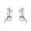 YAFEINI Violin Earrings 925 Sterling Silver Violin and Violin Bow