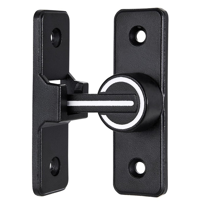 Wocoe Barn Door Latches,Black(Luminous) 90 Degree Gate Lock,Flip Gate Latches