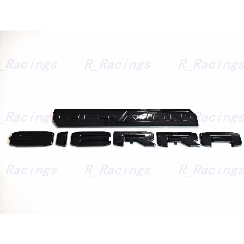 GMC Overlay 2PCS Gloss black Rear Sierra Elevation Emblem 2019-2023