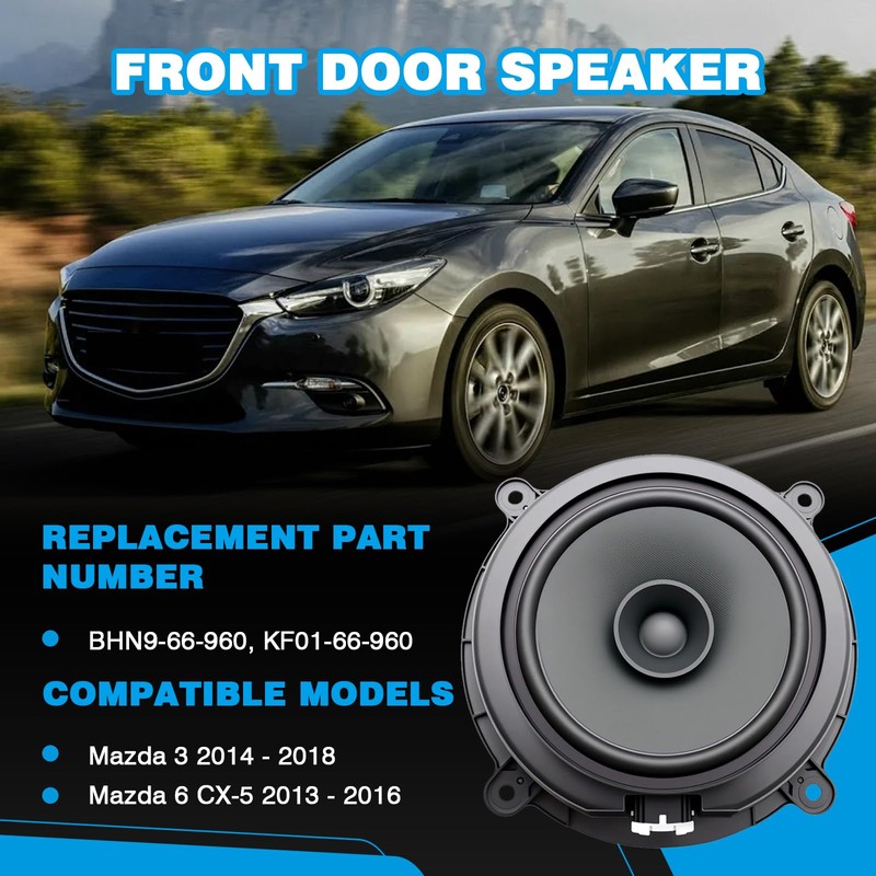 repustor Front Door Speaker Compatible with Mazda 3 2014-2018 Mazda