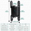 Riyhch Heavy Duty Gate Hinge 7 inch, Black Outdoor Bolt