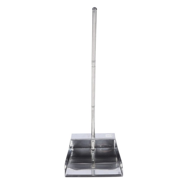 GLEAVI Dust Pans with Long Handle - Stainless Steel Upright