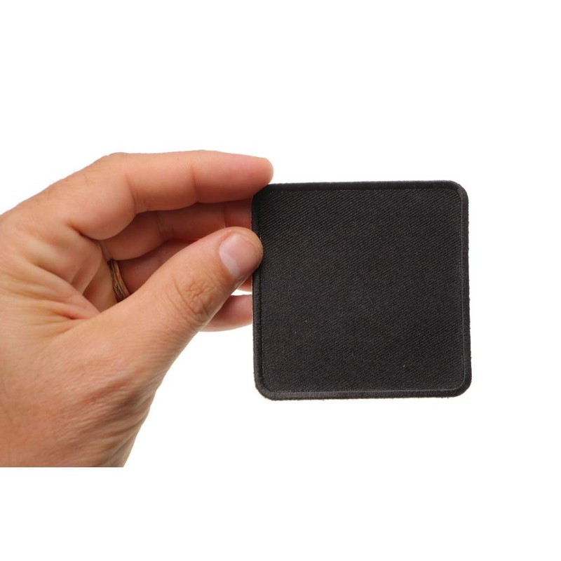Black 3 Inch Square Blank Patch - by Ivamis Trading
