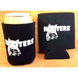 Hooters Black Beer Koozies Can Cooler Coozie - Set of Two (2) - New & Free Ship