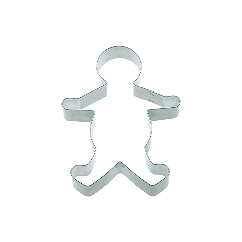 KitchenCraft Gingerbread Man Cookie Cutter, Stainless Steel, 9 x 7