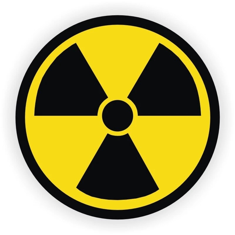Unbranded/Generic 3 Radiation Symbol Hard Hat Stickers \ Helmet Decals