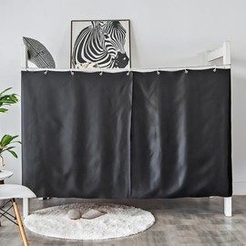 JAQWLL Bunk Bed Strong Blackout Top Bottom Bunk Black Bed Curtain Student Dormitory Dustproof Thickening Bed Curtains Privacy Canopy