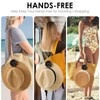 URIZZD 2 Pack Leather Hat Clip for Travel On Bag,