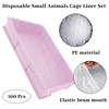 BNOSDM 100 PCS Disposable Rabbit Cage Liner Plastic Guinea Pig