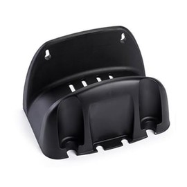 meberg PF1214302 Wall Hose Holder Black Plastic Modern Compact Hose Holder Garden Hose Holder with Holder for Accessories